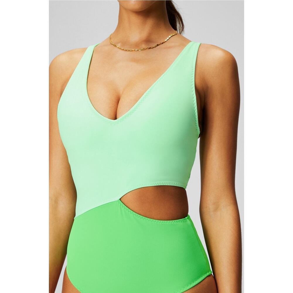 Fabletics Asymmetrical Cutout Shaping One-Piece S… - image 2